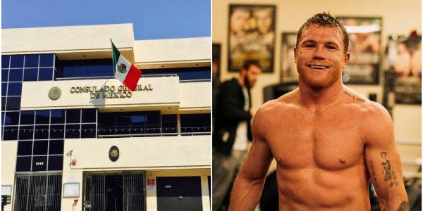 Saúl "Canelo" Álvarez visita el Consulado de México en San Diego