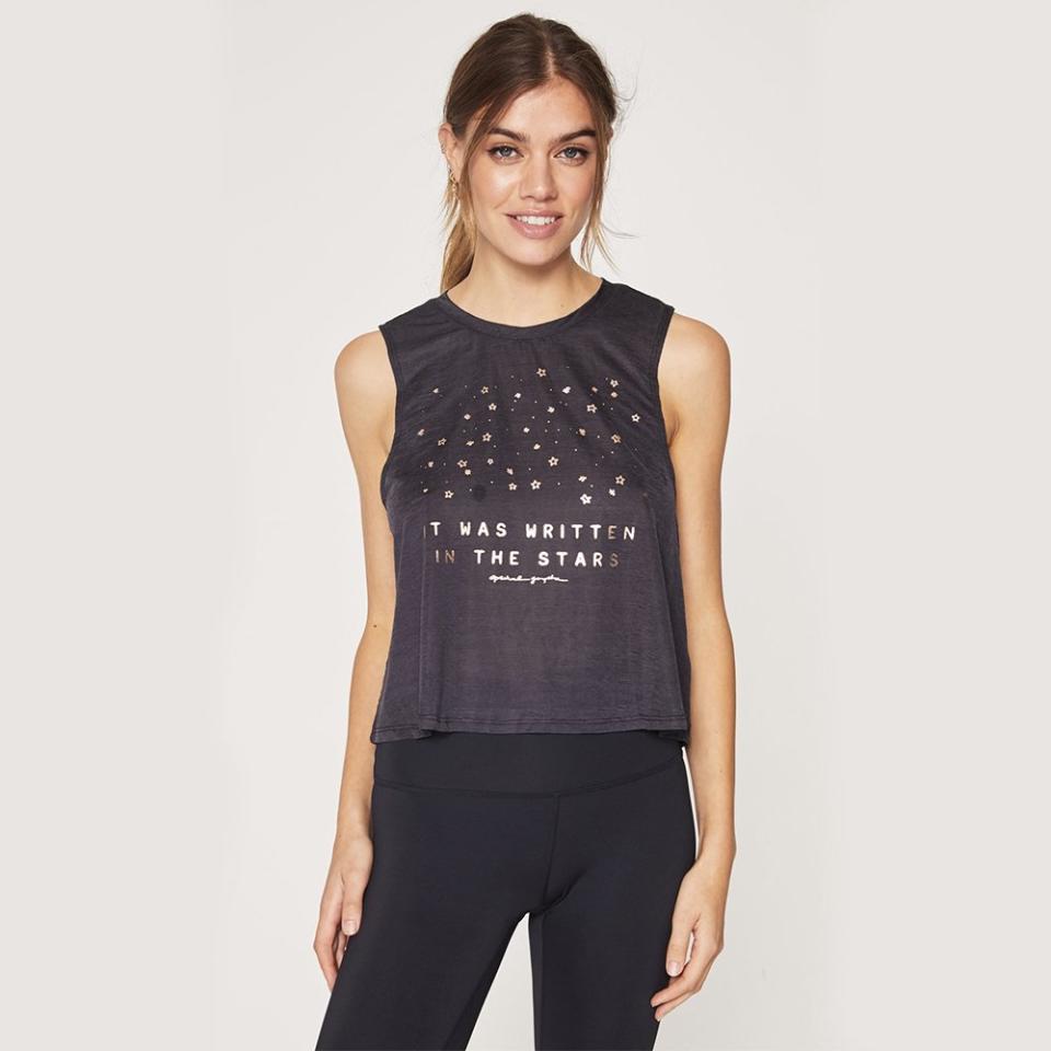 Spiritual Gangster Written in the Stars Active Crop Tank