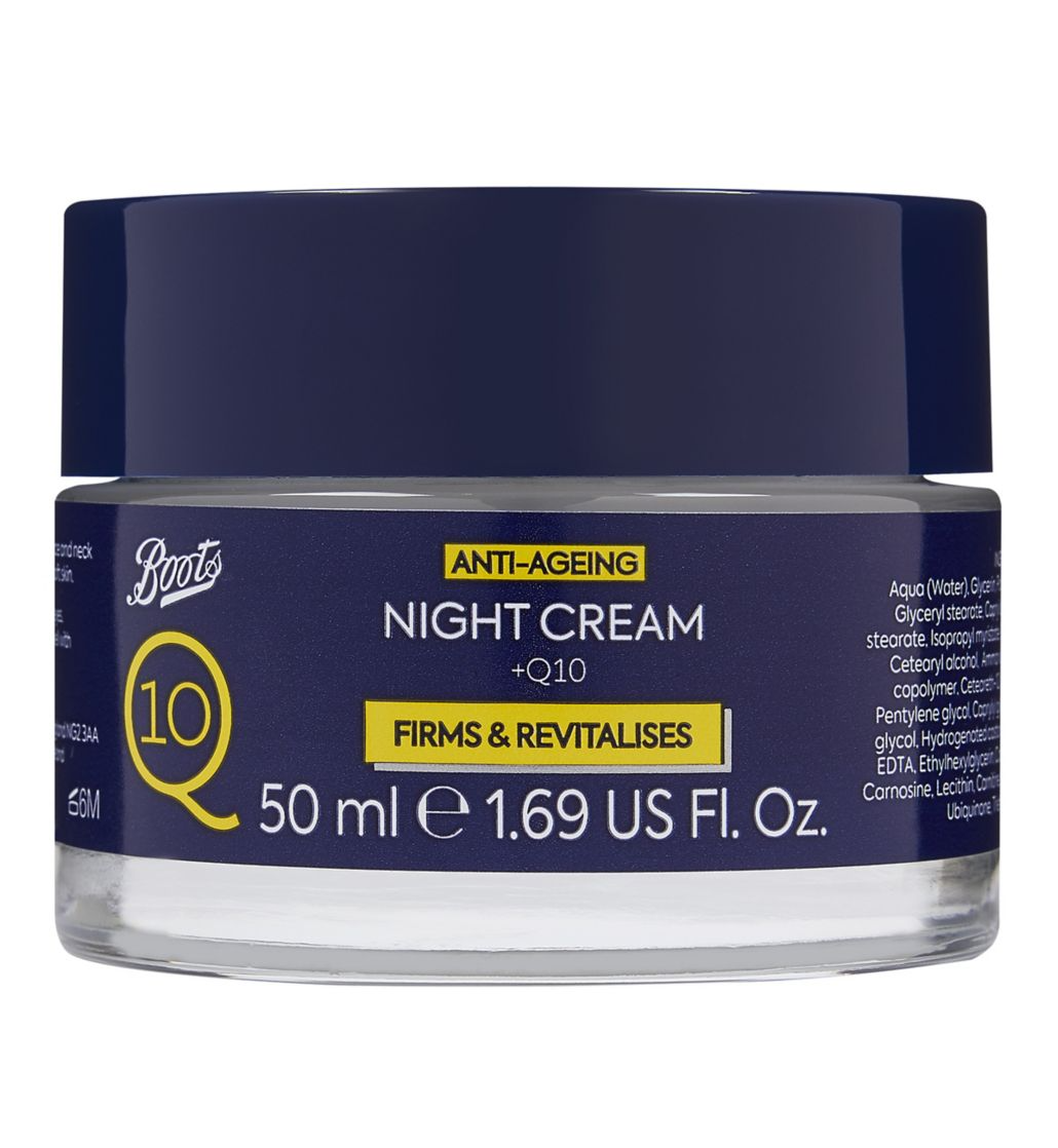 <a href="https://fave.co/3B6VRRP" rel="noopener" target="_blank" data-ylk="slk:Boots Q10 Anti-Ageing Night Cream;elm:context_link;itc:0;sec:content-canvas" class="link rapid-noclick-resp">Boots Q10 Anti-Ageing Night Cream</a>. (Boots)