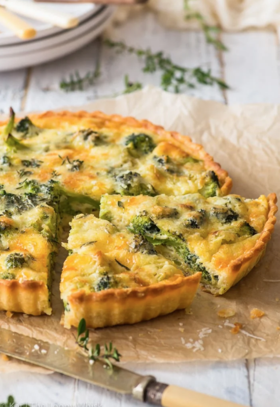 The Loopy Whisk<p>This vegetarian broccoli quiche is comfort food at its best – with a flaky, buttery pie crust and a delicious cheesy filling. It’s easy to make and absolutely delicious.</p><p><strong>Get the recipe: <a href="https://theloopywhisk.com/2019/01/04/vegetarian-broccoli-quiche/" rel="sponsored" target="_blank" data-ylk="slk:Broccoli Cheese Quiche;elm:context_link;itc:0;sec:content-canvas" class="link "><em>Broccoli Cheese Quiche</em></a></strong></p>