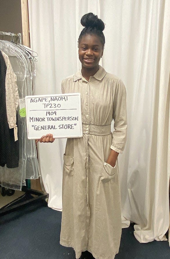 Naomi Taylor, now a ninth-grader at Gadsden City High School, is shown in a wardrobe test in March 2022 for the new musical film version of "The Color Purple," which premieres Christmas Day. Taylor appeared as an extra in the film.