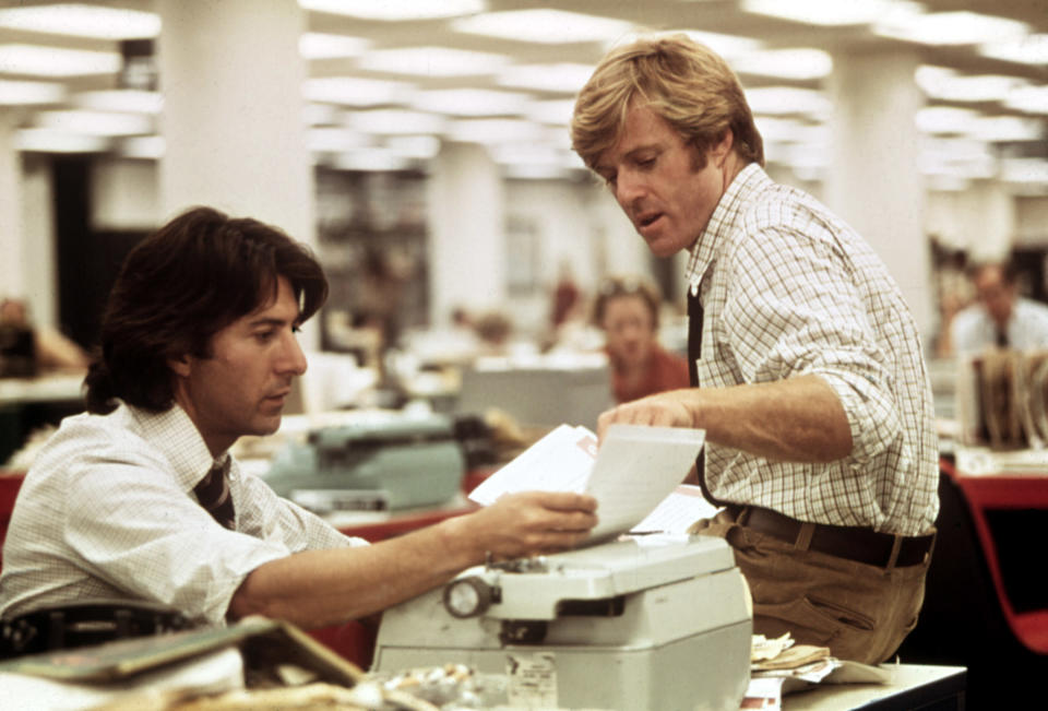 Dustin Hoffman, left, and Robert Redford in All the President’s Men. - Credit: Courtesy Everett Collection