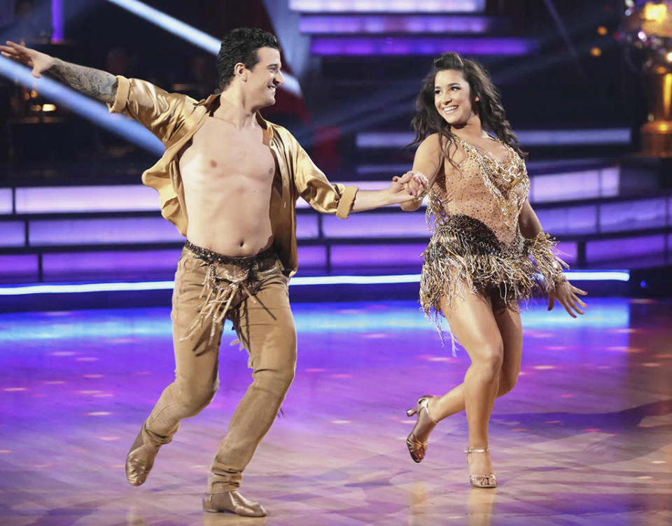 Mark Ballas and Alexandra Raisman perform on "Dancing With the Stars."