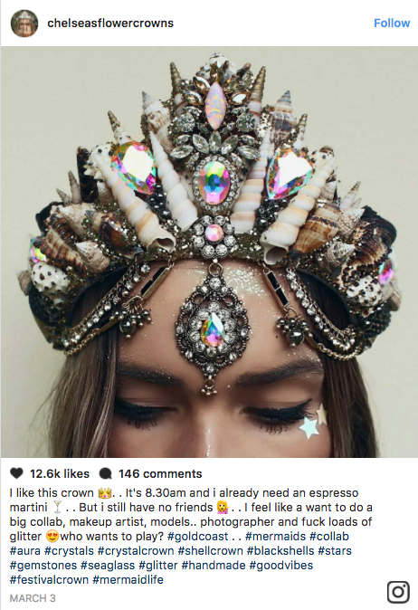 One Woman is Selling Beautiful Mermaid Crowns.