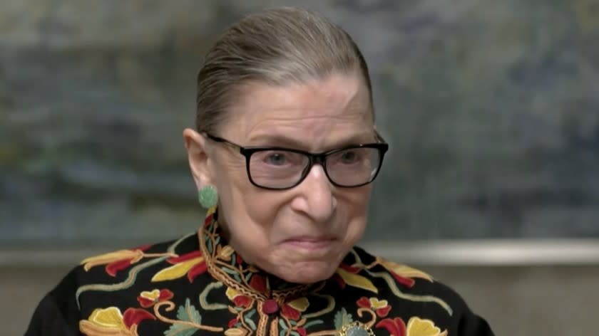 Supreme Court Justice Ruth Bader Ginsburg in the documentary "Ruth: Justice Ginsburg in Her Own Words."