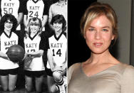 Can you spot eighth grader <b>Renée Zellweger</b> under that mop of blonde hair? Yup, that’s her, number 12, pre-Oscar fame, helping to hold up the basketball at Katy Junior High School in Katy, Texas, in 1983 (30 years ago!)<br><b><a href="http://www.snakkle.com/galleries/before-they-were-famous-stars-which-celebrities-were-sporty-then-and-now" rel="nofollow noopener" target="_blank" data-ylk="slk:See all 30 photos of Sporty Stars in High School" class="link rapid-noclick-resp">See all 30 photos of Sporty Stars in High School </a></b>