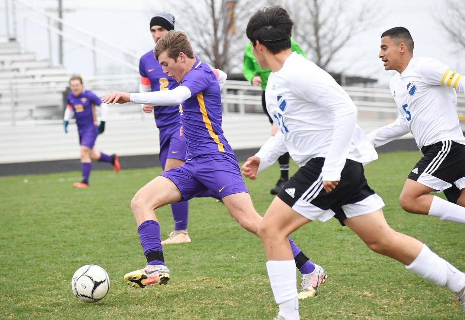 Junior forward Drew Robinson was an all-state selection in Class 1A for the Nevada boys soccer team.