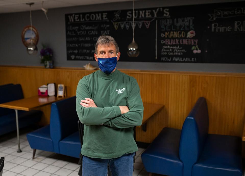 Suney's Pub and Restaurant owner Dan Kachadoorian at the Chandler Street restaurant in 2021.