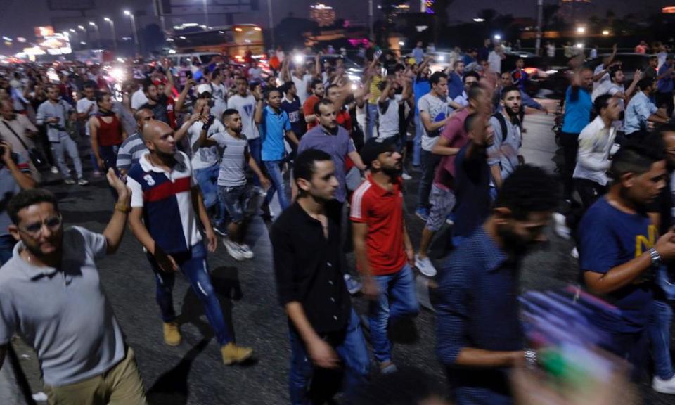 Anti-government protests in Cairo in September