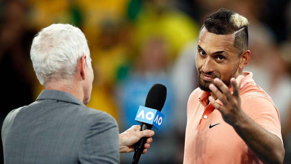 John McEnroe's pledge for the bushfire cause left Nick Kyrgios speechless.