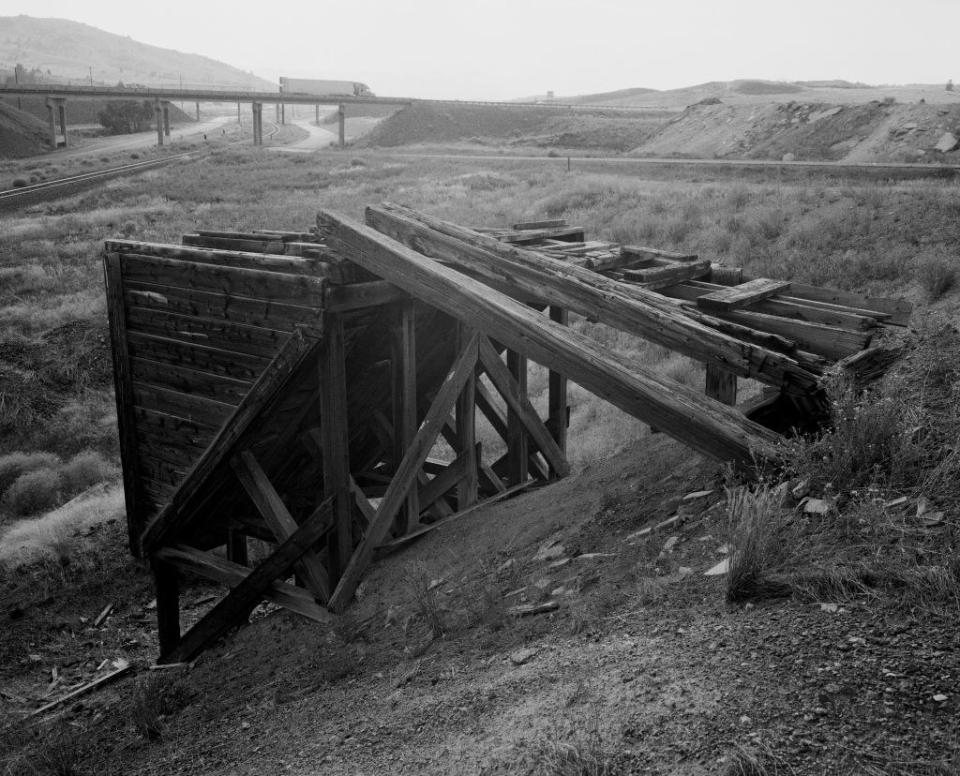 old photo of the railway embankment where Little was hanged