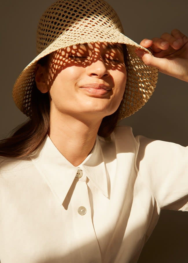 <br><br><strong>& Other Stories</strong> Woven Straw Bucket Hat, $, available at <a href="https://go.skimresources.com/?id=30283X879131&url=https%3A%2F%2Fwww.stories.com%2Fen_usd%2Faccessories%2Fheadwear%2Fbucket-hats%2Fproduct.woven-straw-bucket-hat-beige.0959705001.html" rel="nofollow noopener" target="_blank" data-ylk="slk:& Other Stories" class="link ">& Other Stories</a>