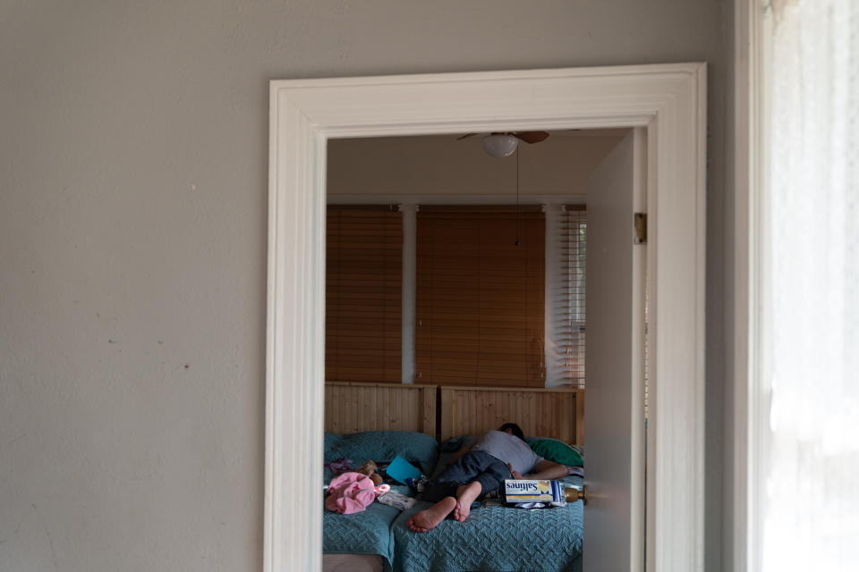 Muhammad takes an afternoon nap the day after being released from detention, reuniting with his family in San Antonio and meeting his 2-month-old daughter for the first time. (Photo: Ilana Panich-Linsman for HuffPost)