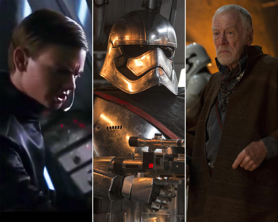 Gwendoline Christie, Max von Sydow, and Thomas Brodie-Sangster in Star Wars: Episode VIII — The Force Awakens
