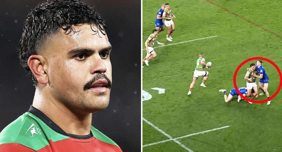 Latrell Mitchell, pictured here during Souths' win over Parramatta.