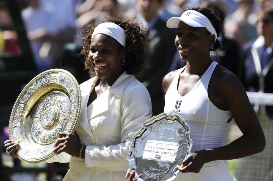 Serena Williams has played her sister Venus in four Wimbledon finals, winning three and losing one (Rebecca Naden/PA) (PA Archive)