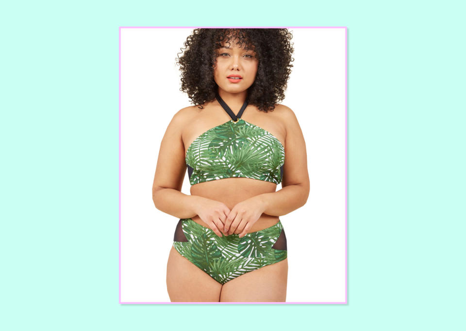 <p><a rel="nofollow noopener" href="https://www.modcloth.com/shop/swimwear/tri-something-new-swimsuit-top-in-palms/10087949.html?cgid=swimwear_135&dwvar_10087949_color=GRN#prefn1=size&sz=84&start=9&prefv1=1X%7C2X" target="_blank" data-ylk="slk:Top;elm:context_link;itc:0;sec:content-canvas" class="link ">Top</a>, $34.99, and <a rel="nofollow noopener" href="https://www.modcloth.com/shop/swimwear/tri-something-new-swimsuit-bottom-in-palms/10087951.html?cgid=swimwear_135&dwvar_10087951_color=GRN#prefn1=size&sz=84&start=10&prefv1=1X%7C2X" target="_blank" data-ylk="slk:bottom;elm:context_link;itc:0;sec:content-canvas" class="link ">bottom</a>, $29.99; ModCloth. </p>