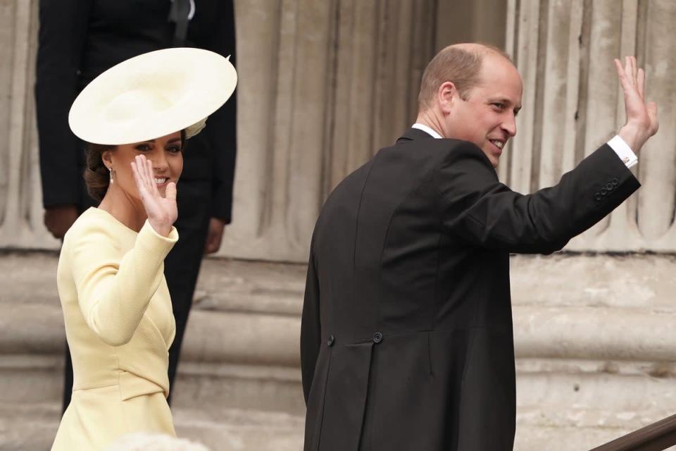 Kate arriving at the service (Aaron Chown/PA) (PA Wire)