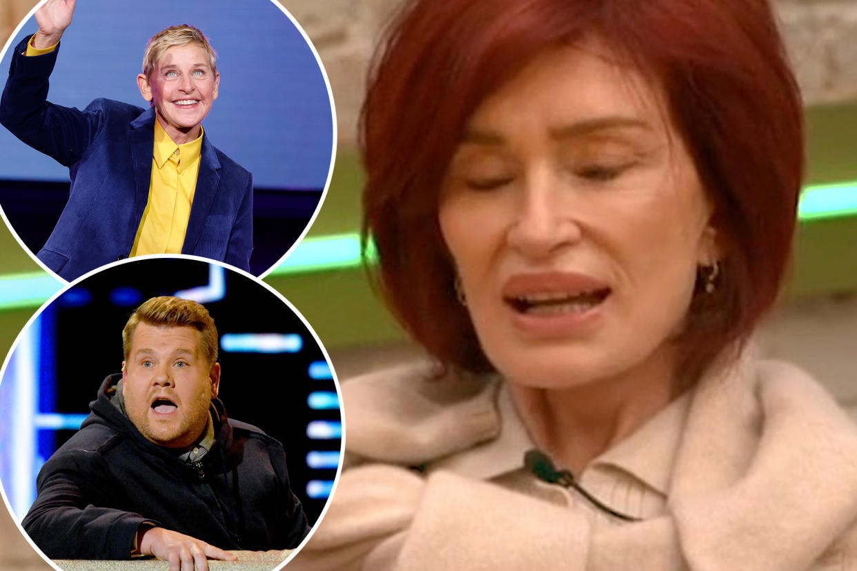 Sharon Osbourne blasts 'name dropper' James Corden, 'nauseating' Ellen DeGeneres