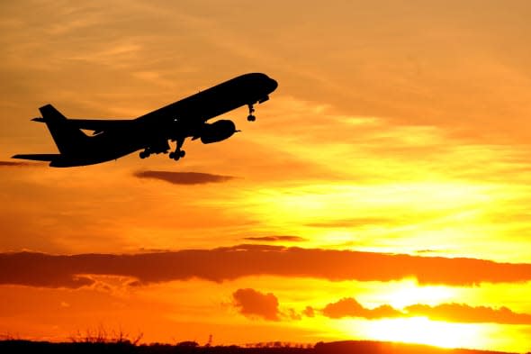 File photo dated 21/04/10 of a plane leaving Newcastle Airport as Britons heading abroad for Easter could be finding some destinations as much as 25% cheaper than last year. PRESS ASSOCIATION Photo. Issue date: Monday April 7, 2014. Particularly good value is Cape Town, with an Easter week (April 17-24) stay in a four-star hotel averaging ï¿½640 per person, said travel site Expedia.co.uk. The South African rand has plunged against the pound in recent months, while other places where spending money will go further include Dubai, Marrakech in Morocco, and Paris. See PA story TRAVEL Bargains. Photo credit should read: Owen Humphreys/PA Wire