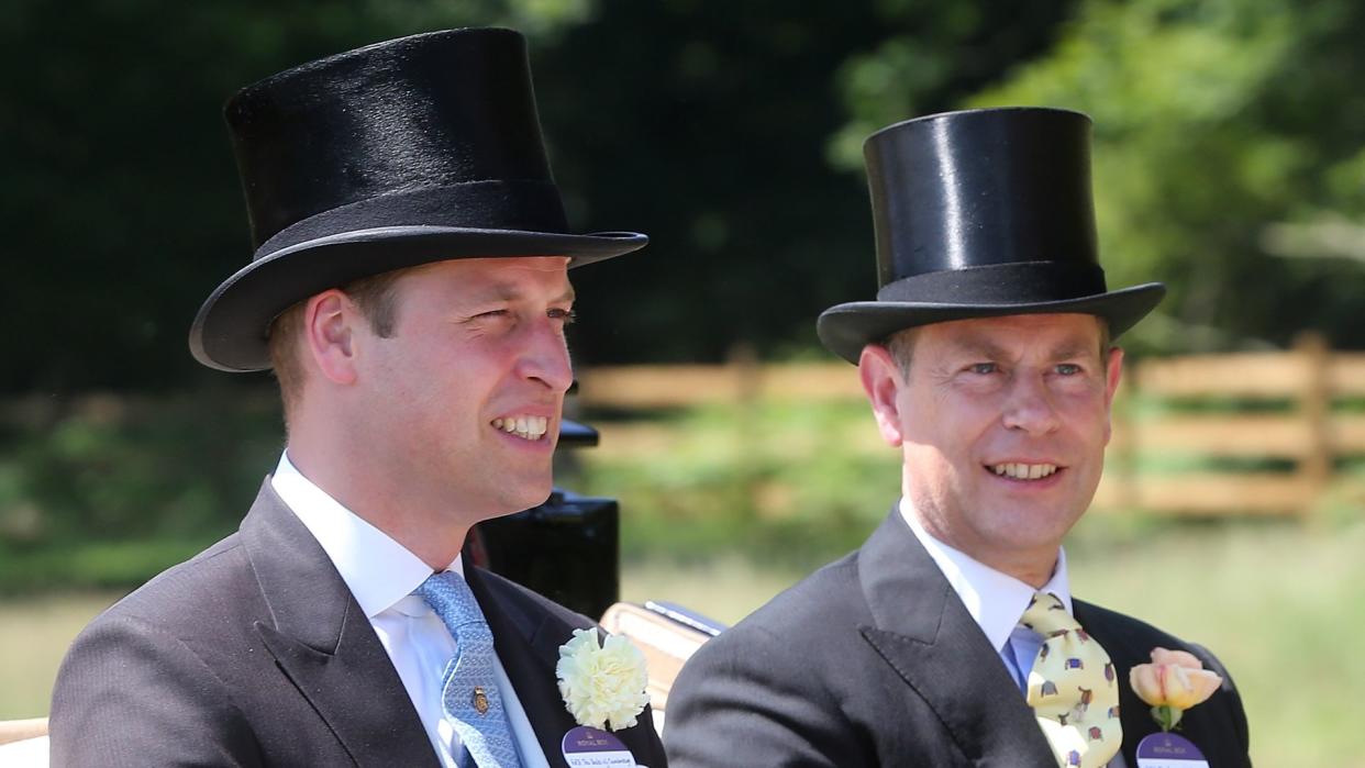 Prince William and Prince Edward in a carriage