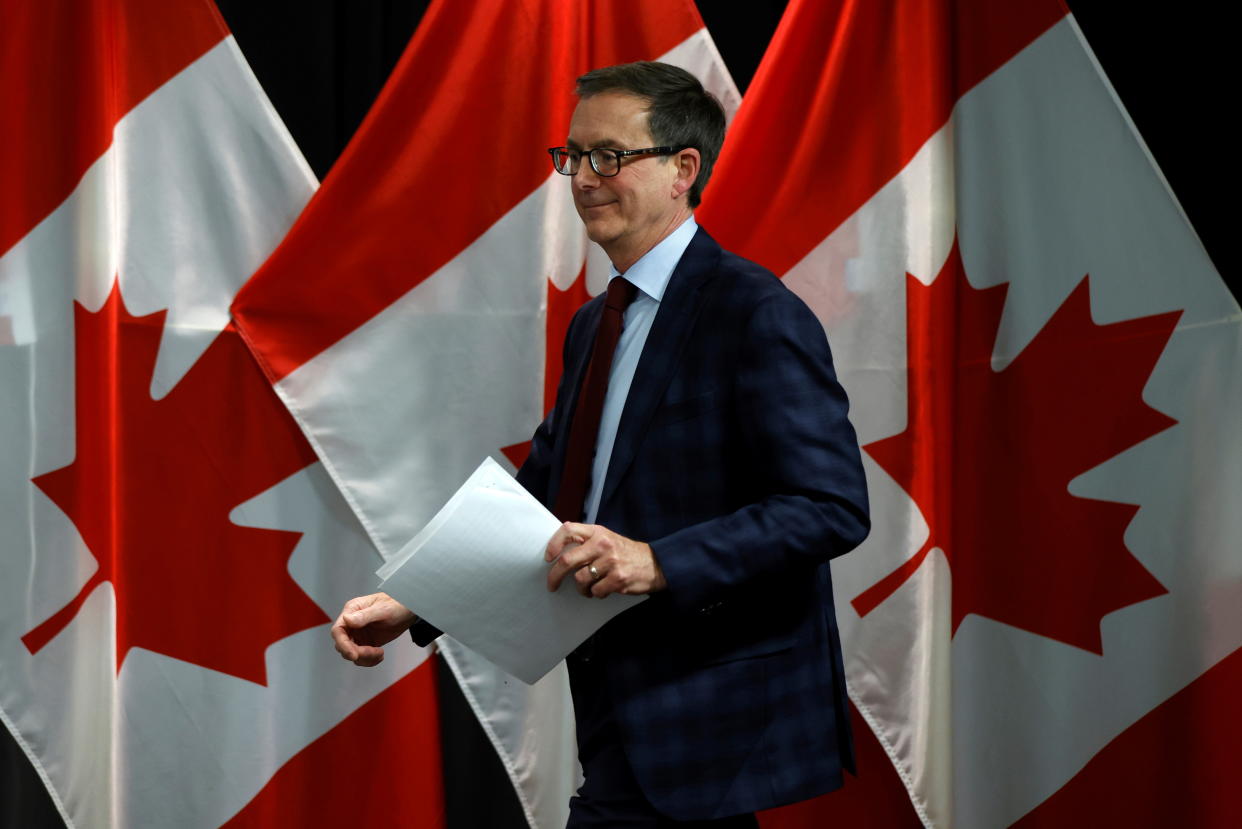 Bank of Canada Governor Tiff Macklem arrives to a news conference in Ottawa, Ontario, Canada December 15, 2020. REUTERS/Blair Gable