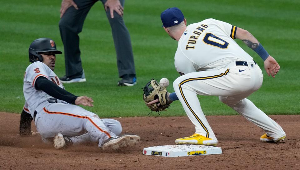 Rookie infielder Brice Turang has been solid in the field for the Milwaukee Brewers.