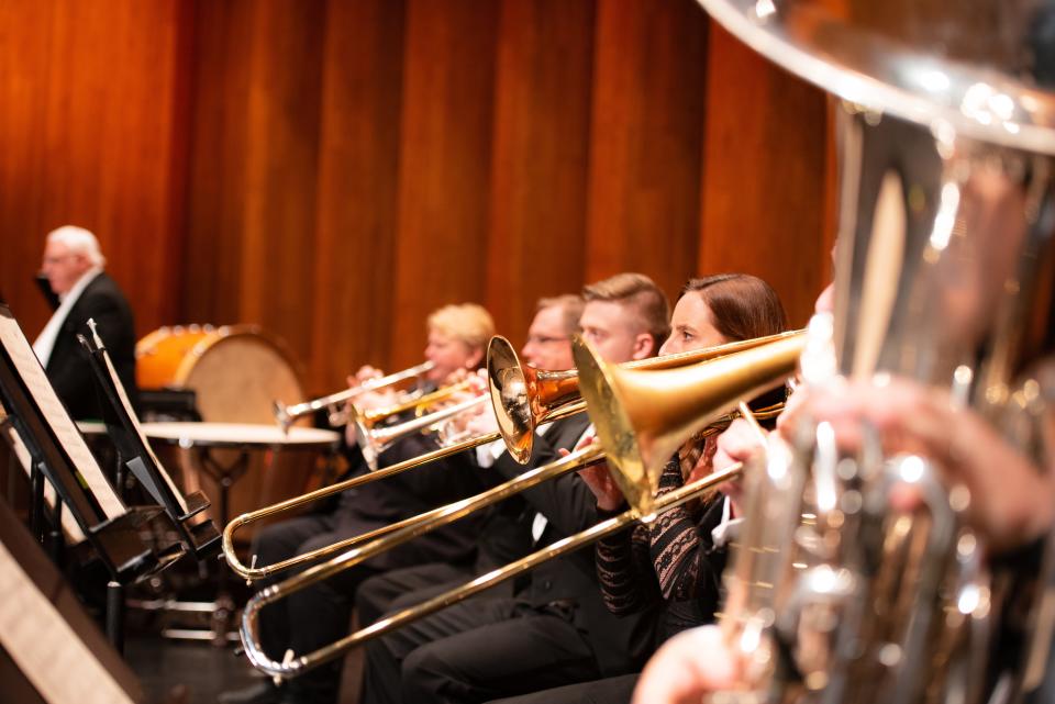 The Louisville Orchestra during a recent performance at the Kentucky Center.