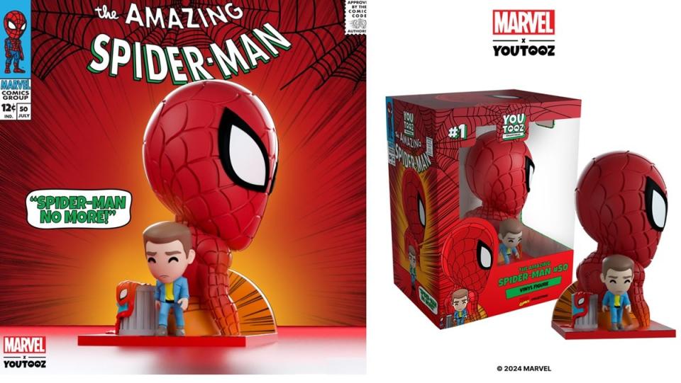 The Spider-Man YouTooz figurine based on Amazing Spider-Man #50;