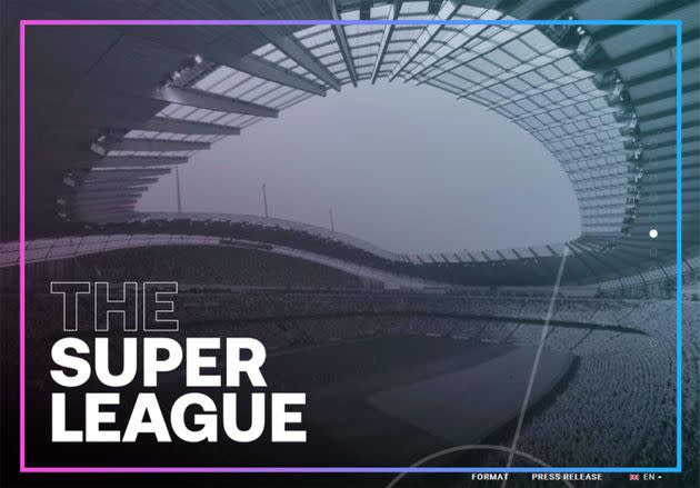 Lo stadio del Manchester City in un'immagine tratta dal sito https://thesuperleague.it/, 19 aprile 2021. 