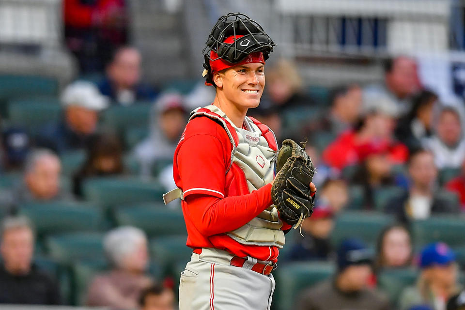 Tyler Stephenson with the Reds.