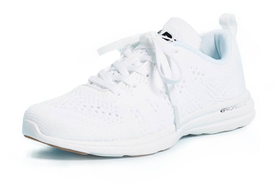 white sneakers, running shoes, apl