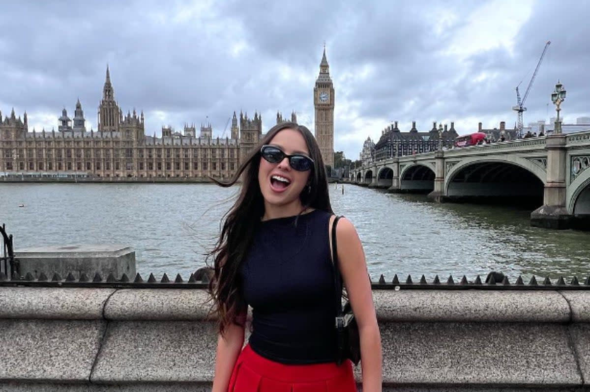 US singer Olivia Rodrigo has been soaking up the sights in London, from Big Ben to the Houses of Parliament  (Olivia Rodrigo/Instagram)