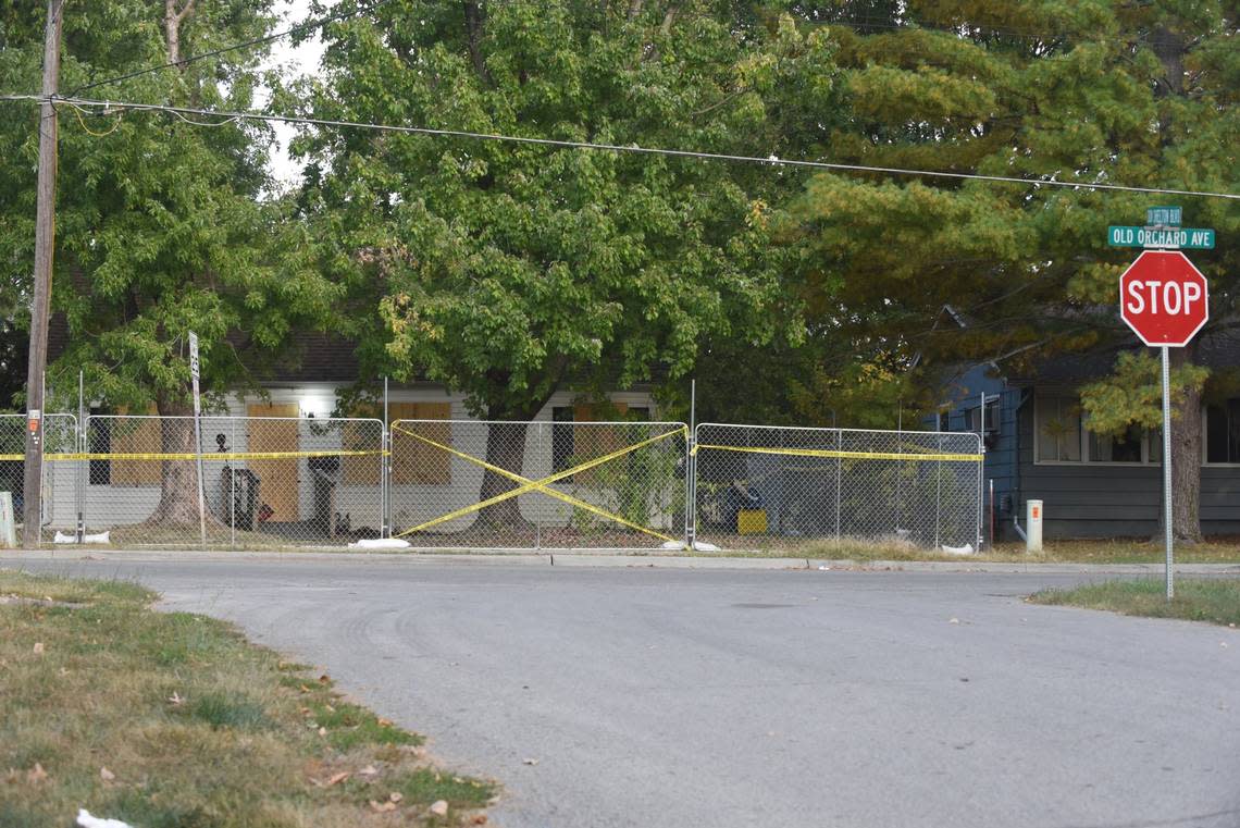 The Excelsior Springs residence of Timothy M. Haslett Jr., charged in Clay County Circuit Court with kidnapping and rape, in the 300 block of Old Orchard Avenue, was boarded up and fenced off Monday following the days-long execution of a search warrant at the home. Police say the victim in the case escaped the home early Friday and ran to neighbors for help, and that she appeared to have been held captive there for a substantial amount of time.