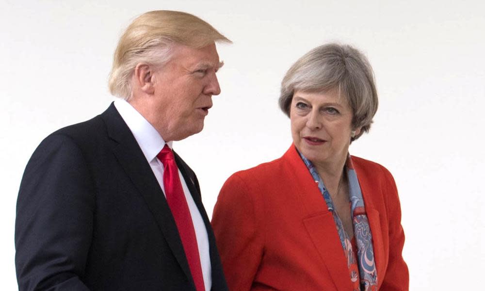 Donald Trump and Theresa May in January 2017