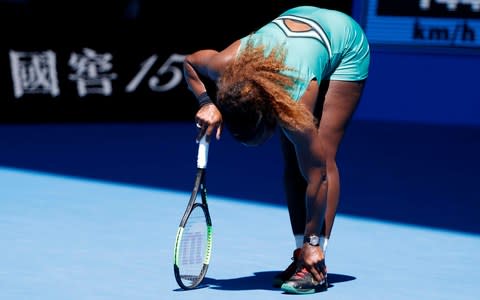 Serena Williams hurts her ankle - Credit: reuters