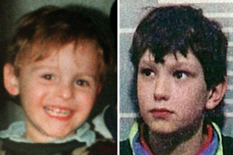 Jon Venables, right, tortured and murdered two-year-old James, left, in 1993 (PA) (PA Media)