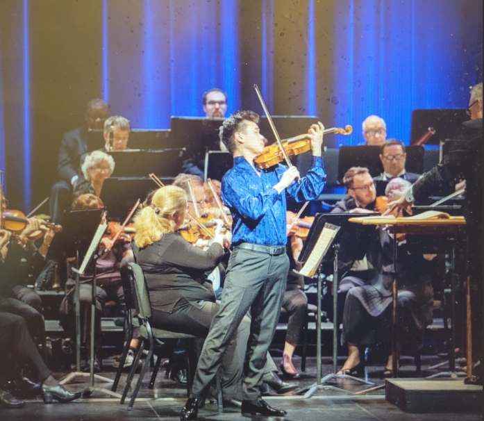 Timothy Chooi, a Canadian-American violinist, performs as a guest soloist with the Newark Granville Symphony Orchestra.
