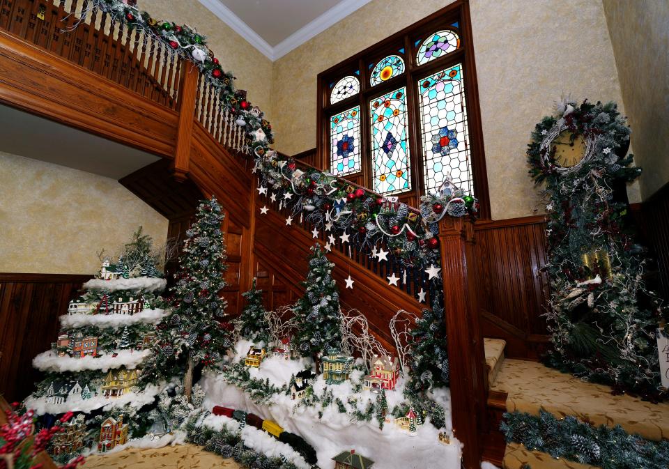 Stetson Mansion Christmas display in DeLand Tuesday, Dec.5, 2023.