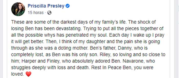 Priscilla Presley facebook