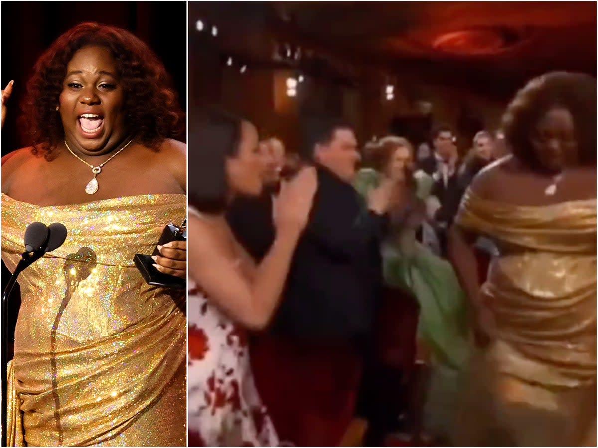 Tony viewers spot ‘delicious’ moment Alex Newell wins award in front of ...