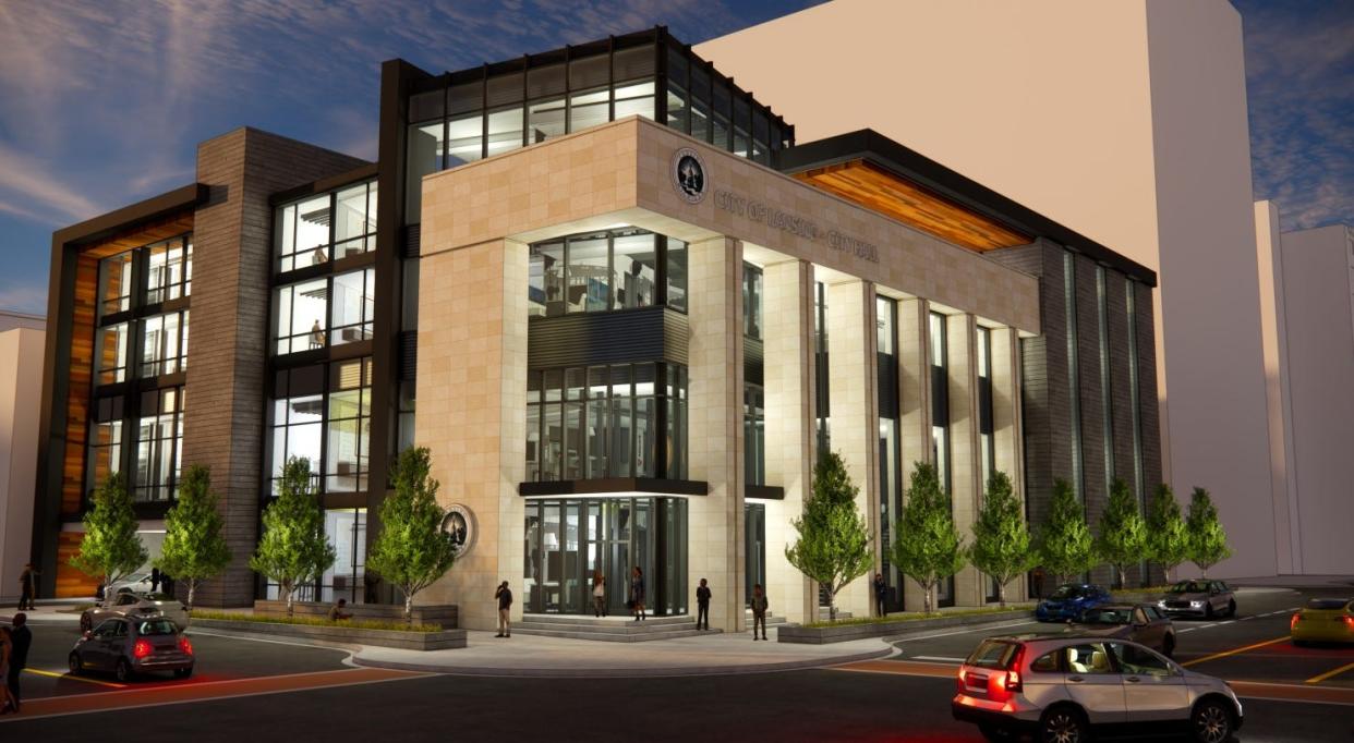 A rendering of Granger Group's proposed Lansing City Hall