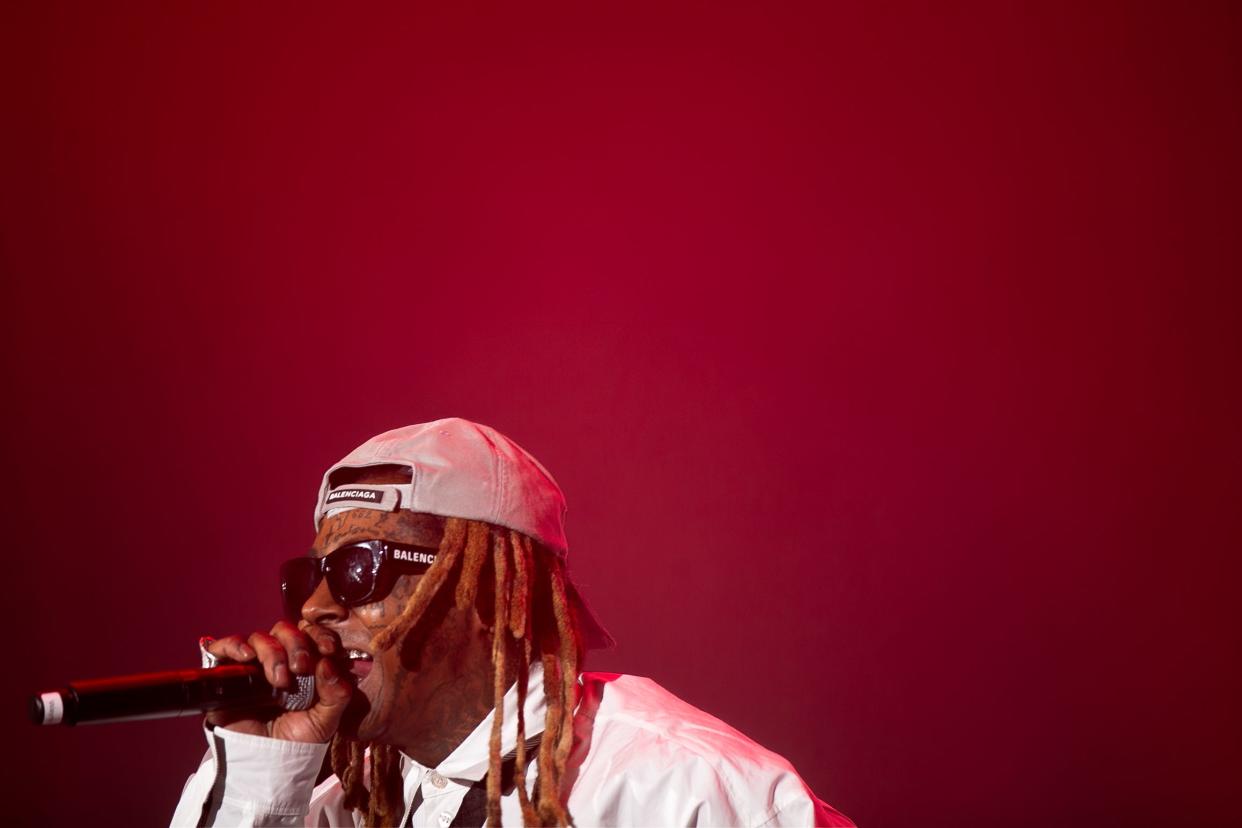 Rapper Lil Wayne performs at the Welcome to Tha Carter Tour at American Bank Center Friday, Nov. 17, 2023.
