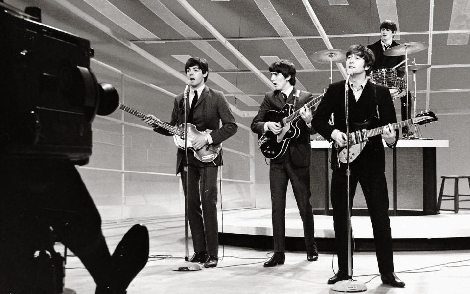 The Beatles' first live performance in the US on CBS's Ed Sullivan Show