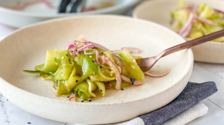 Sweet and sour cucumber salad