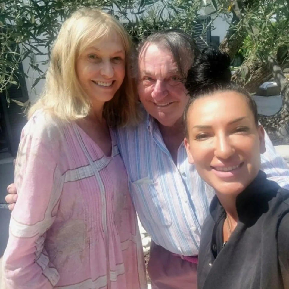 Barry Humphries with two fans