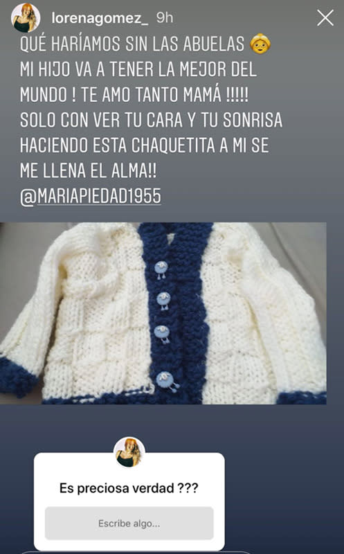 La chaqueta que ha hecho la madre de Lorena Gómez 