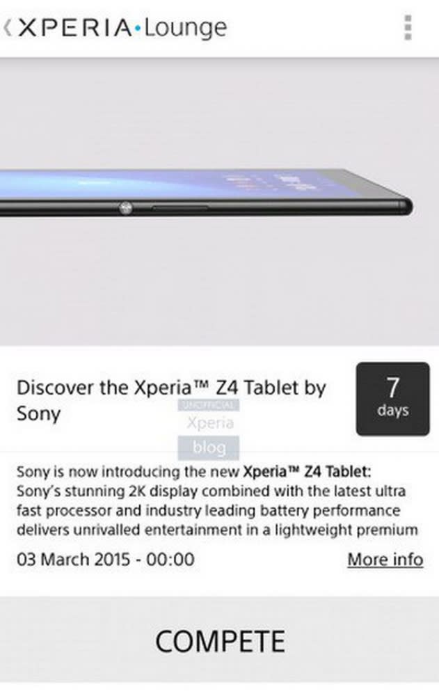 ▲Sony親手公開Z4 Tablet相關資訊。