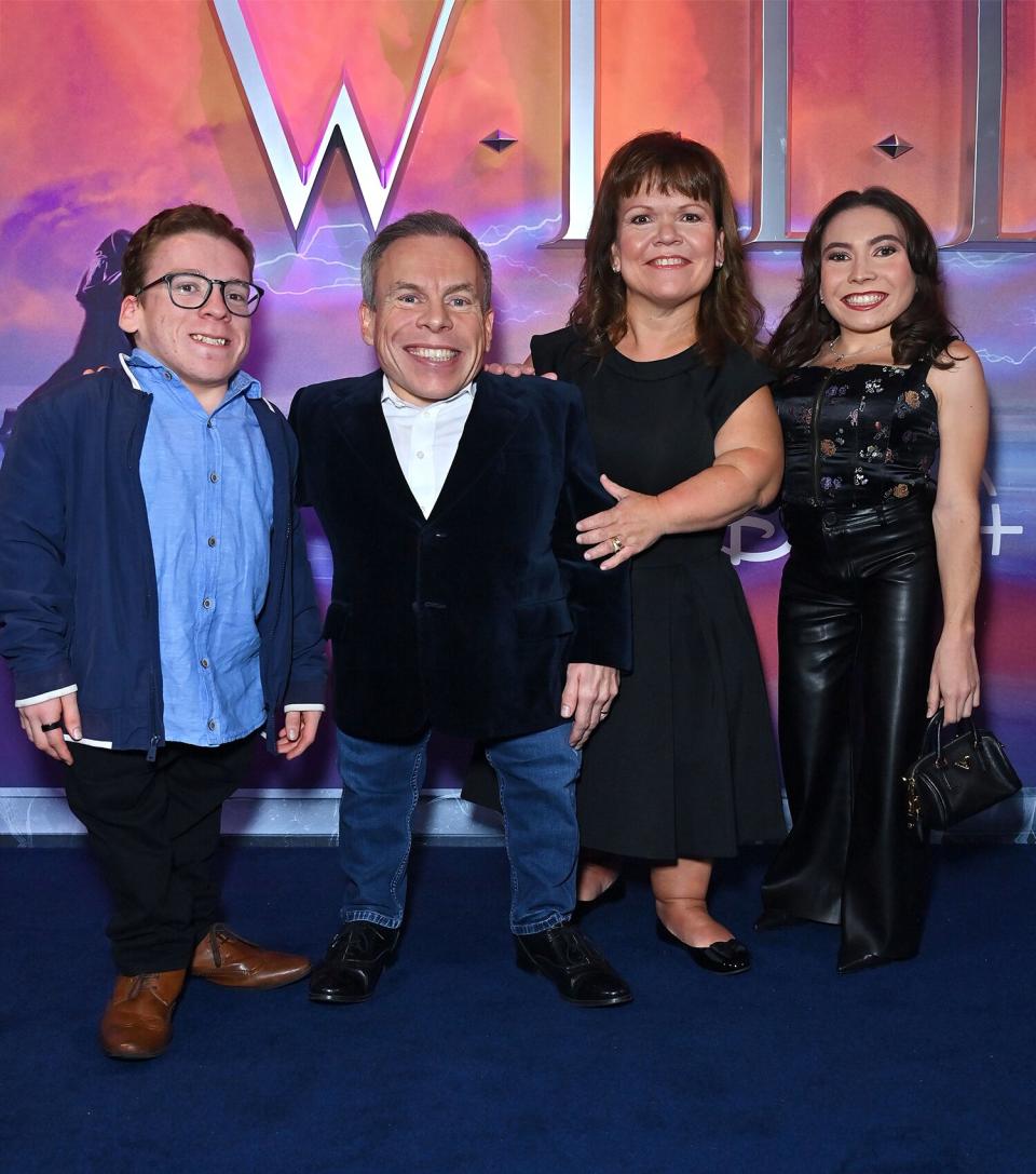 Harrison Davis, Warwick Davis, Samantha Davis and Annabelle Davis 'Willow' TV show screening