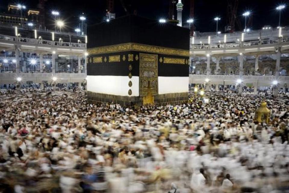 Thousands of Muslims assemble around the Kaaba for Hajj (Mohammed al-Shaikh / AFP / Getty Images)